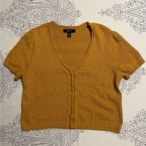 Forever 21 Mustard Knit Cardigan